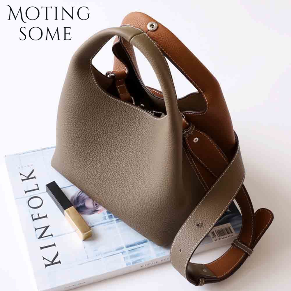 Luxury Bags Tote - Motingsome Patchworkสไตล์ผู้หญิงกระเป๋าลิ้นจี่เนื้อCowhide Luxury Designerกระเป๋าคุณภาพสูงกระเป๋าถือสุภาพสตรี 2022 ฤดูหนาวใหม่