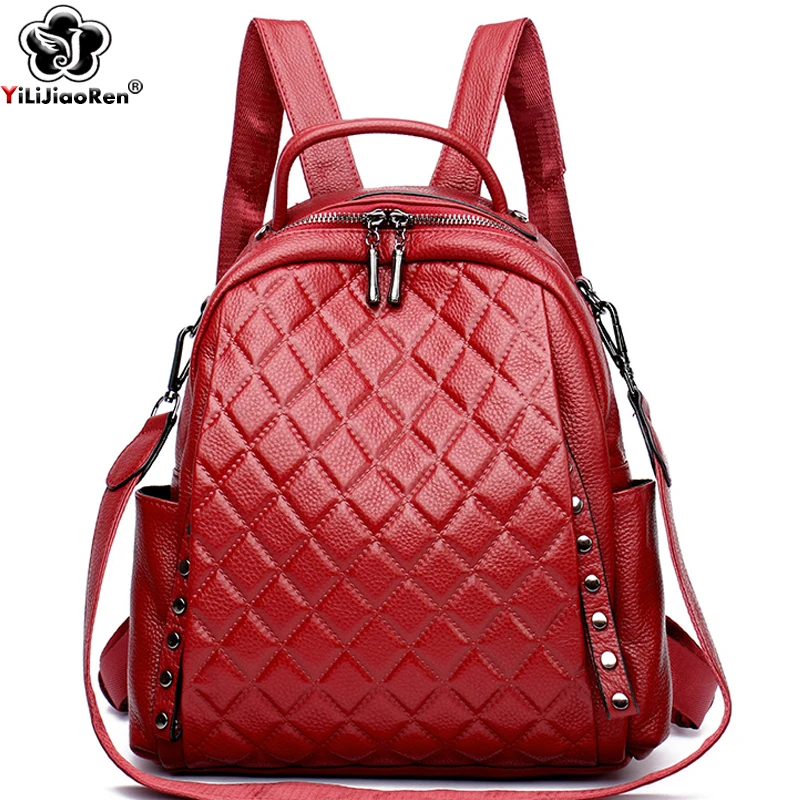 ของแท้หนัง Rucksack ผู้หญิงไหล - Luxury Bags Leather บทวิจารณ์และราคา