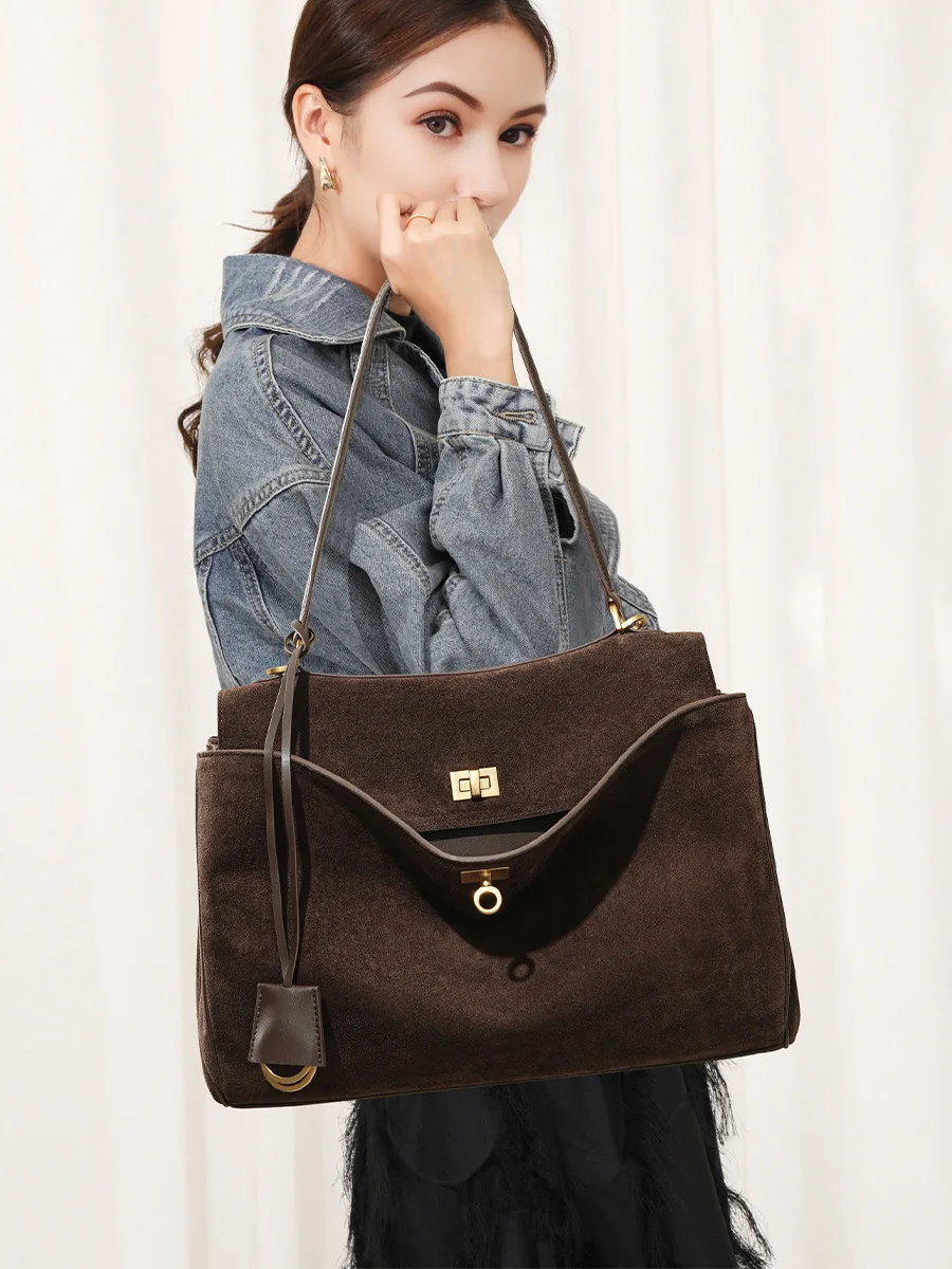 กระเป๋าหนังแท้หนังกลับสำหรับผู - Luxury Bags Tote บทวิจารณ์และราคา