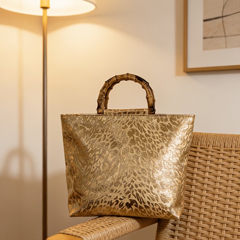 กระเป๋าโท้ทผ้าแจ็คการ์ดลายใบไม - Luxury Bags Tote บทวิจารณ์และราคา