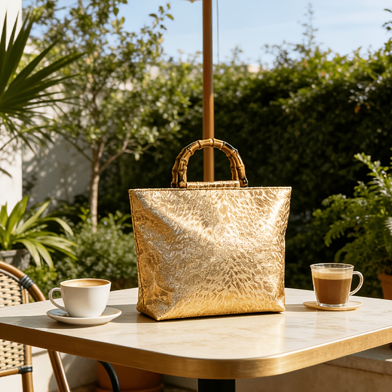 กระเป๋าโท้ทผ้าแจ็คการ์ดลายใบไม - Luxury Bags Tote บทวิจารณ์และราคา
